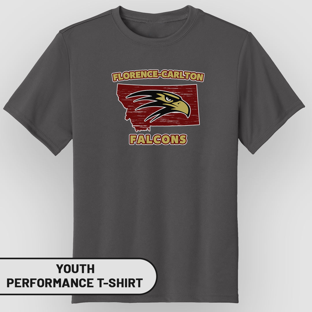 Youth Performance T-Shirt MT Florence-Carlton Falcons | FCS-003