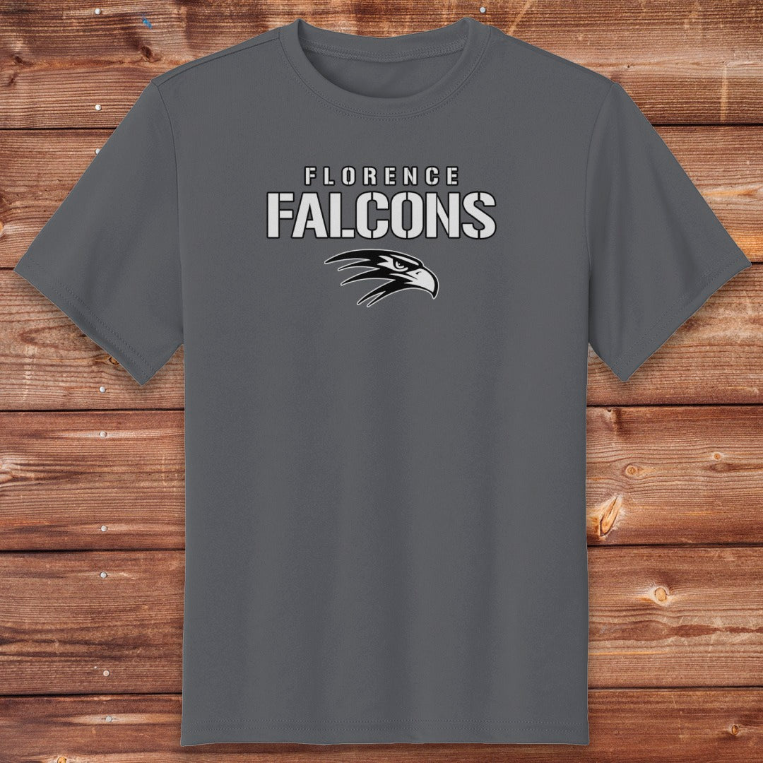 Youth - Black & White Stencil Falcon | FCSA-026BW