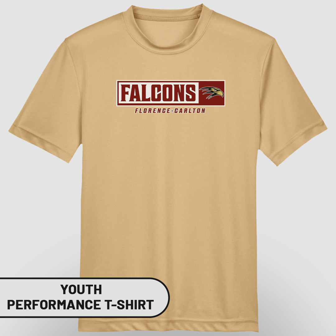 Youth Performance T-Shirt  Rectangle Falcons | FCS-002