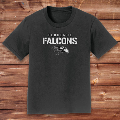 Youth - Black & White Stencil Falcon | FCSA-026BW