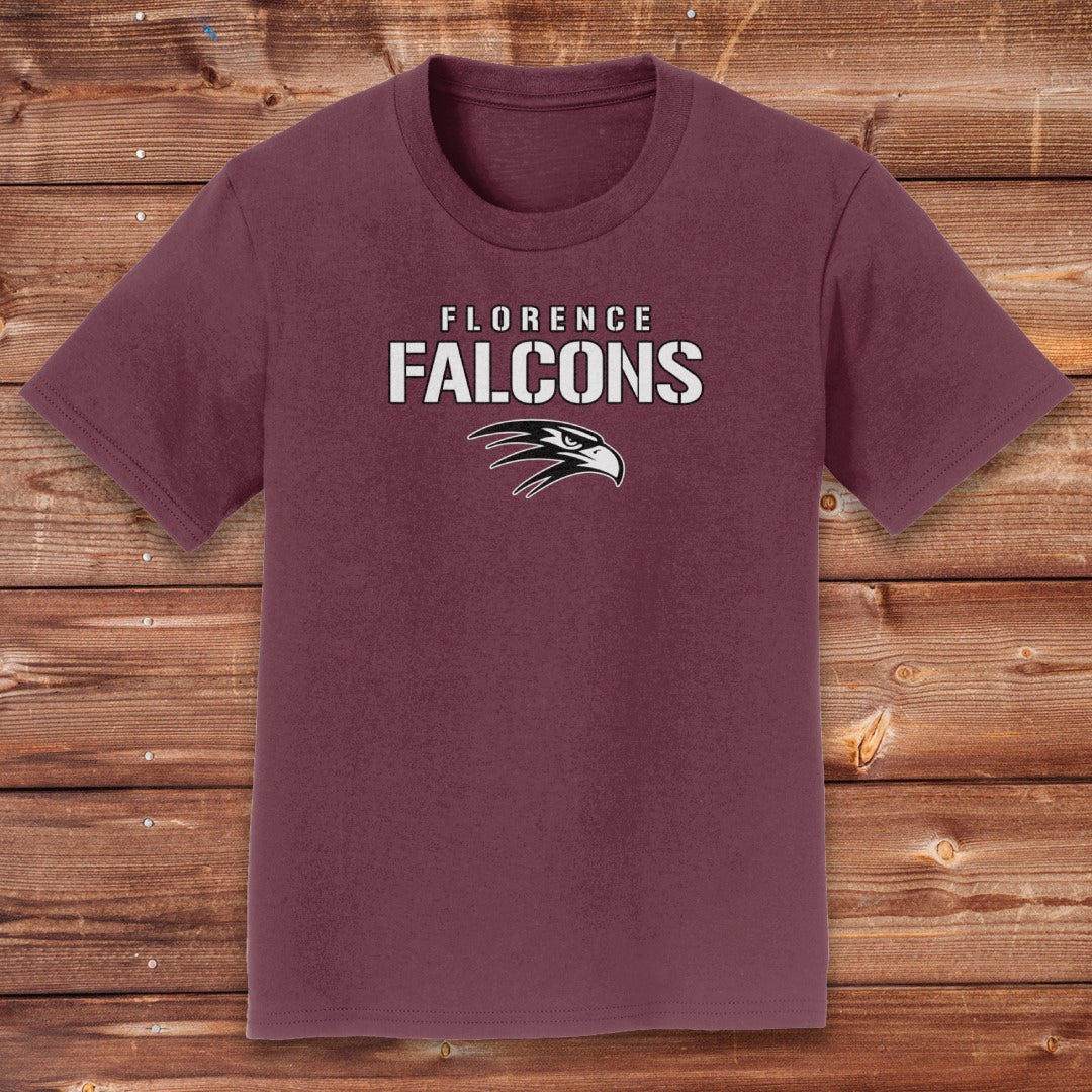 Youth - Black & White Stencil Falcon | FCSA-026BW