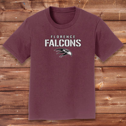 Youth - Black & White Stencil Falcon | FCSA-026BW