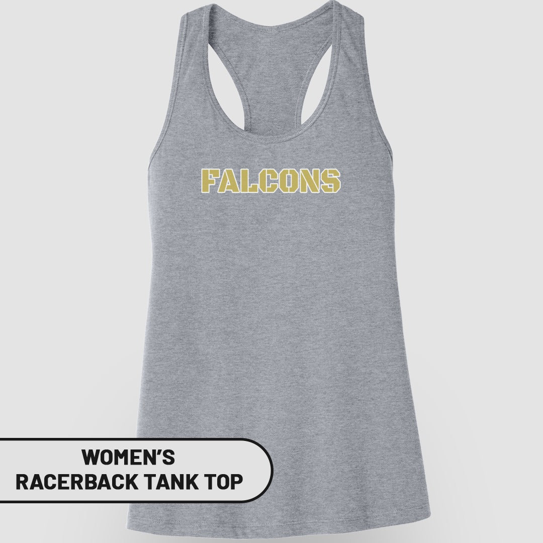 Gray Falcons Women's Racerback Tank Top Fitness Sports Apparel