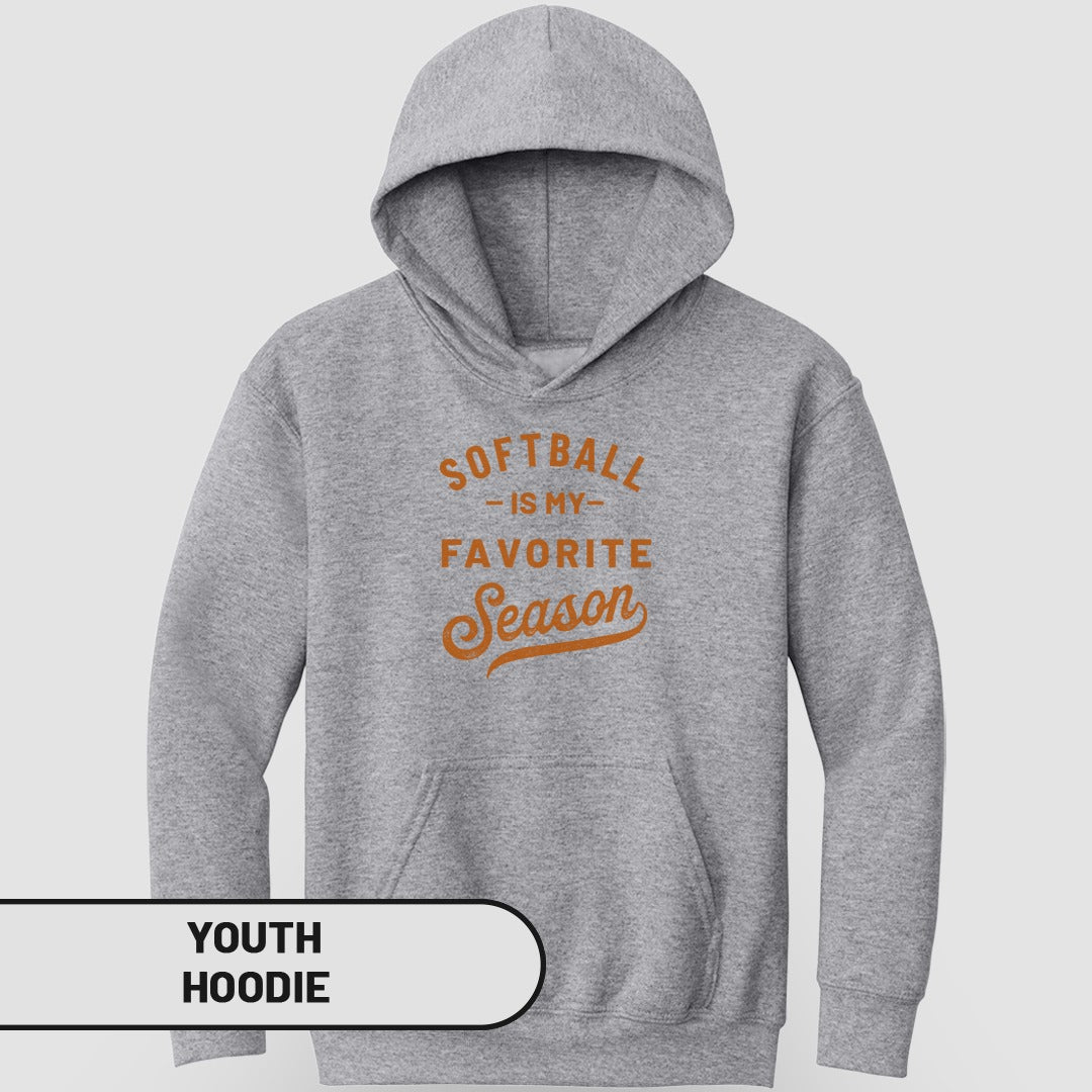 Softball Is My Favorite Season Youth Hoodie