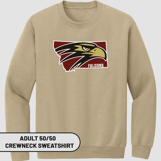 Falcons Adult 50/50 Crewneck Sweatshirt Sportswear