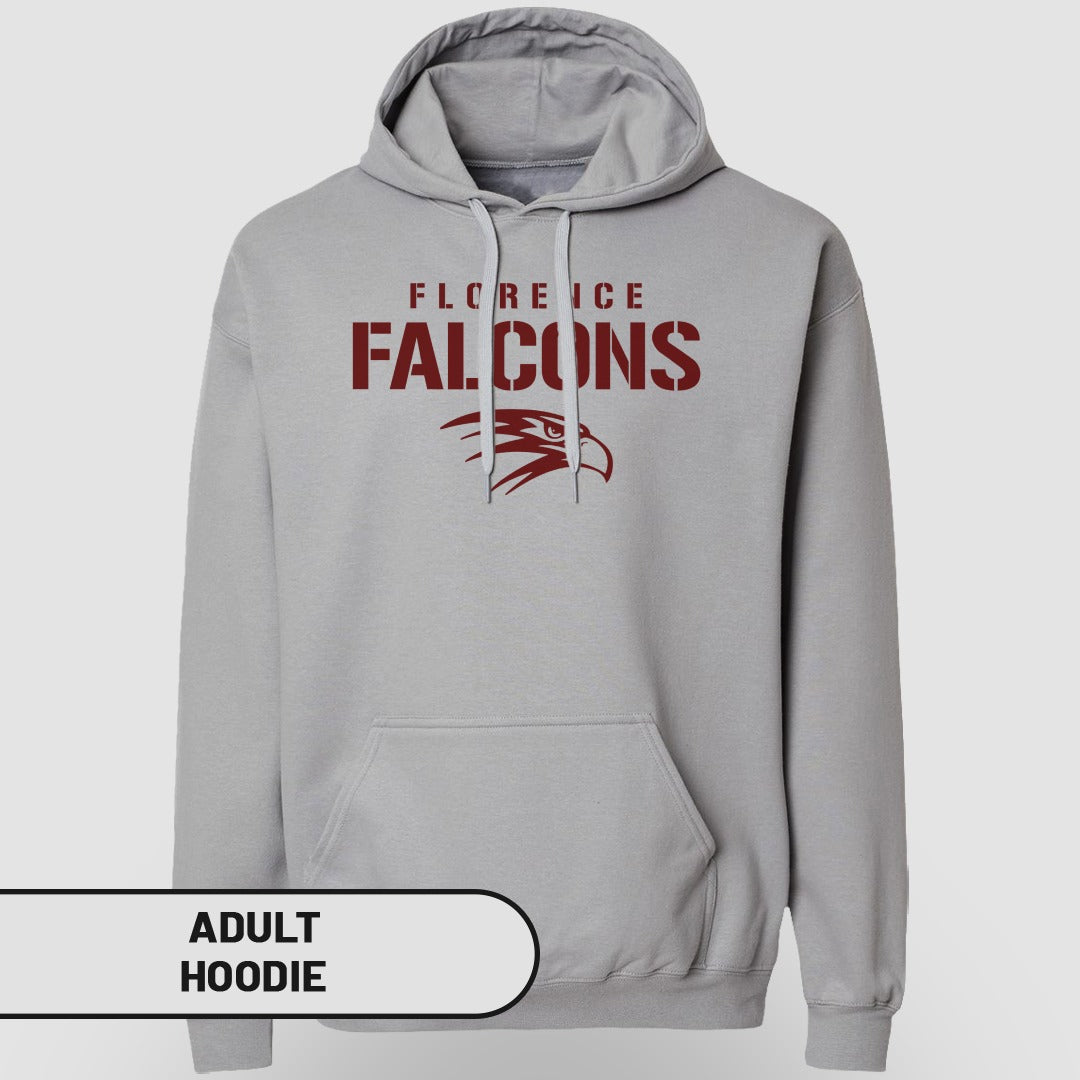 Florence Falcons Adult Hoodie with Stylish Logo