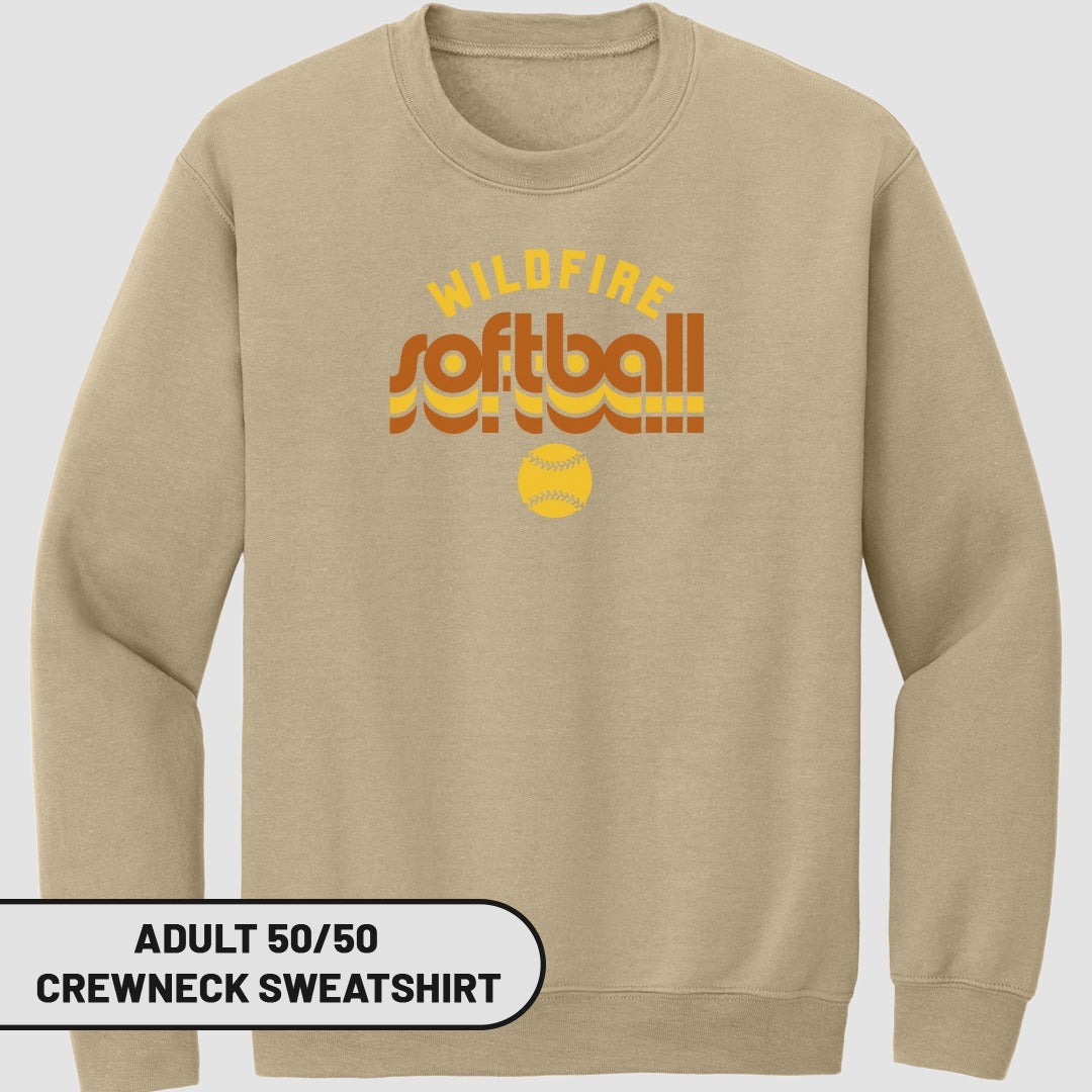 Wildfire Softball Adult 50/50 Crewneck Sweatshirt