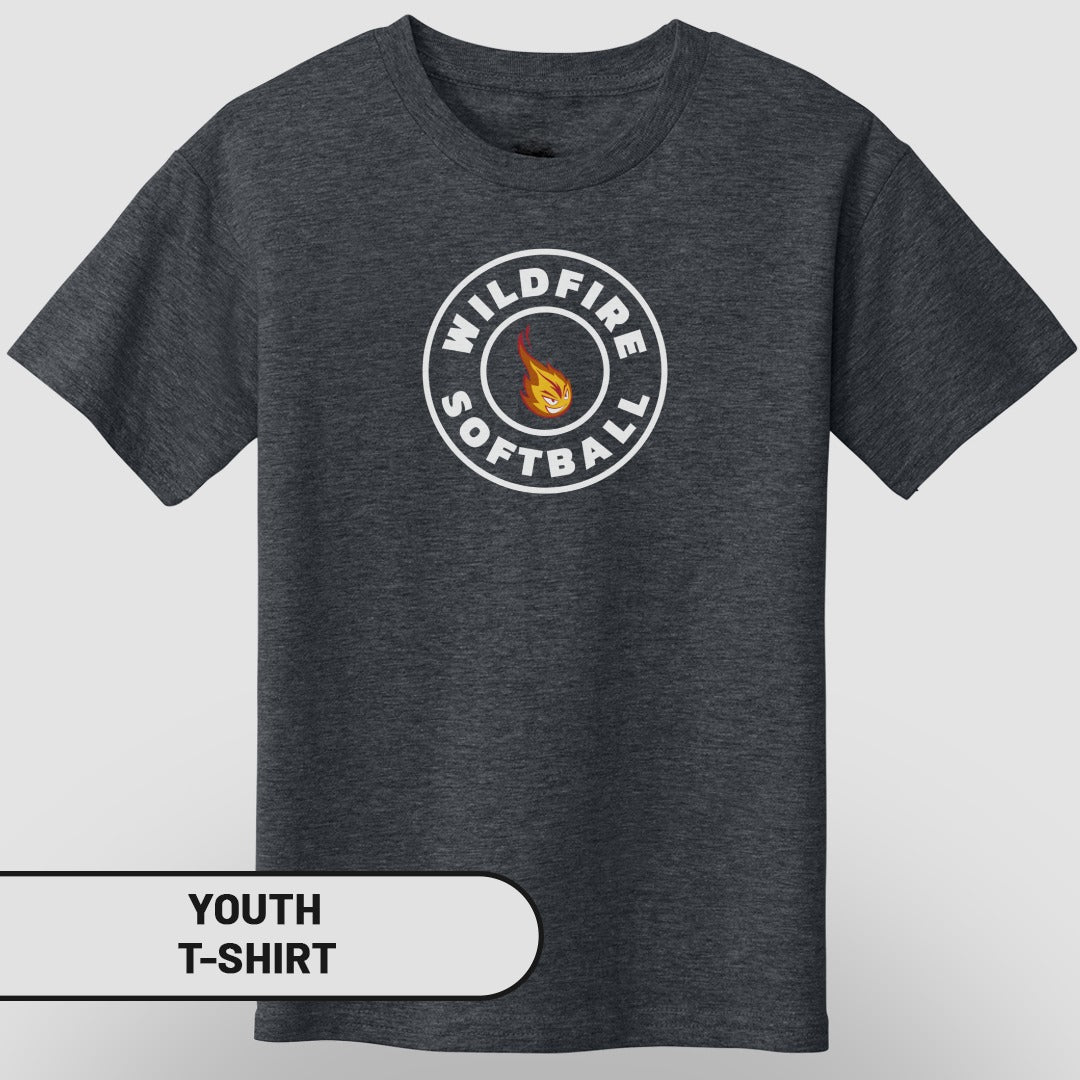 Wildfire Softball Youth T-Shirt with Embroidered Logo