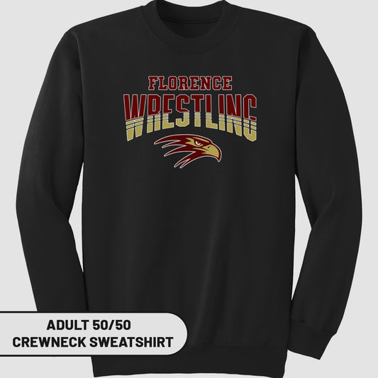 Florence Wrestling Crewneck Sweatshirt Adult 50/50