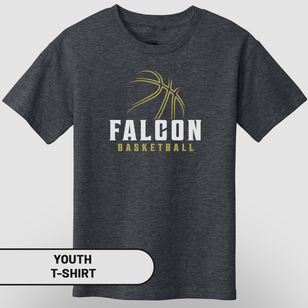 Falcon Basketball Youth T-Shirt for Sports Enthusiasts