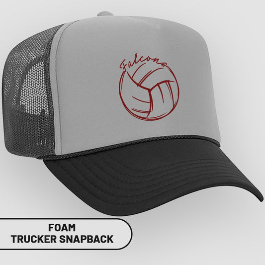 Falcons Embroidered Foam Trucker Snapback Hat