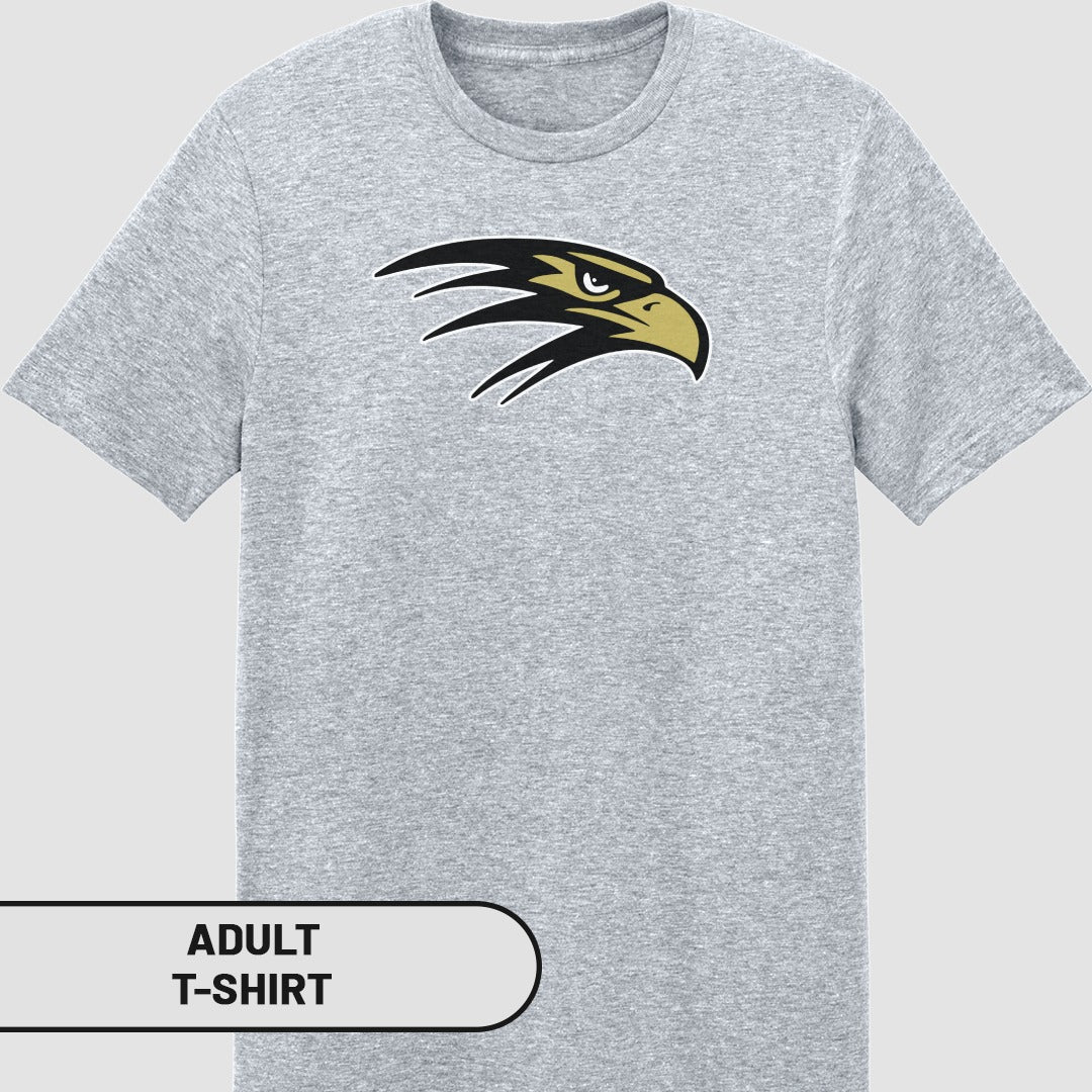 Unique Eagle Design Grey Adult T-shirt