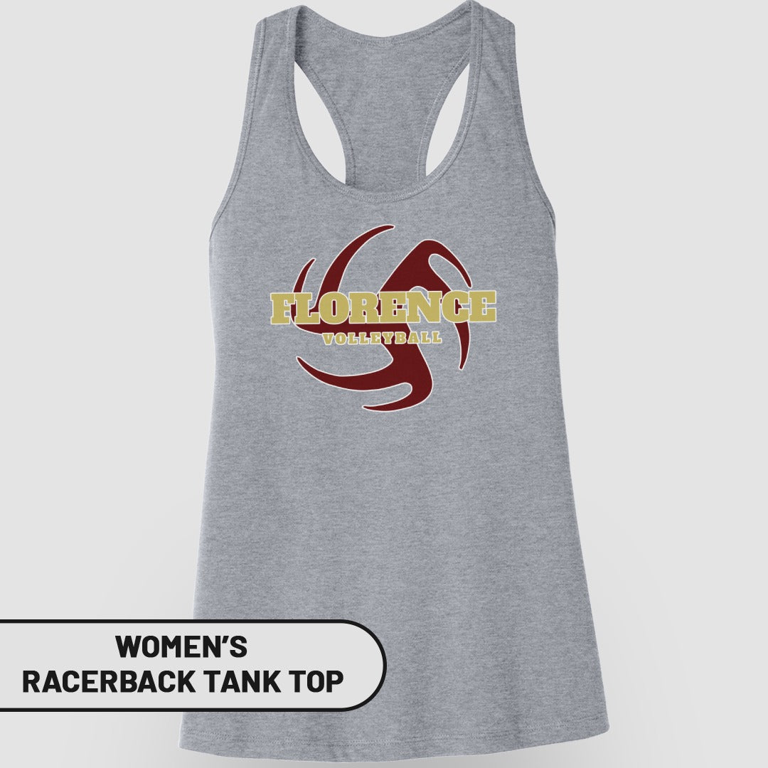 Florence Volleyball Graphic Women's Racerback Tank Top