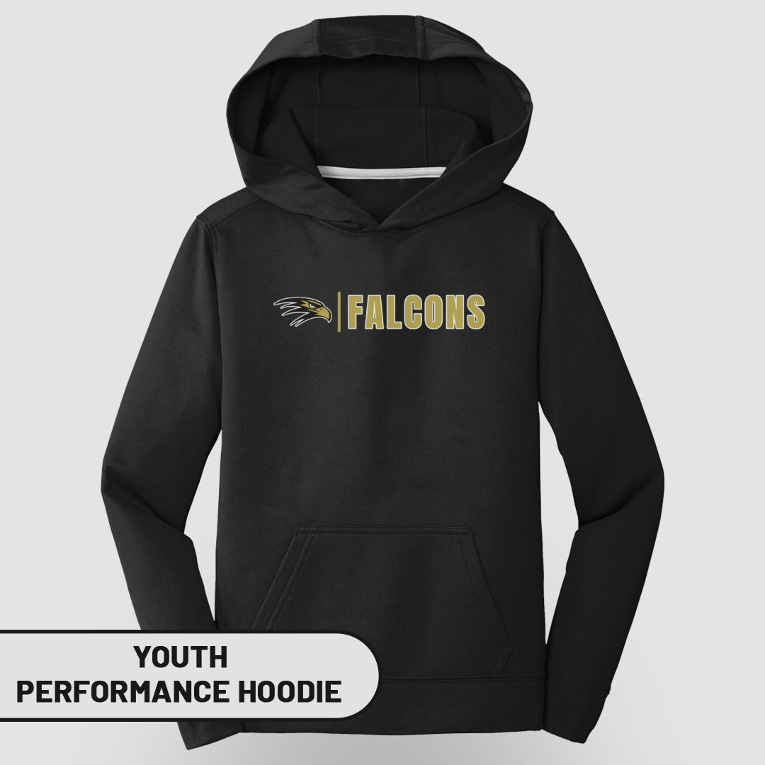 Youth Performance Hoodie with Falcons Logo