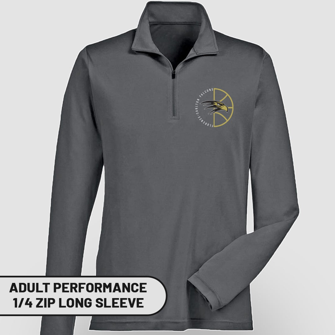 Adult Performance 1/4 Zip Long Sleeve Shirt