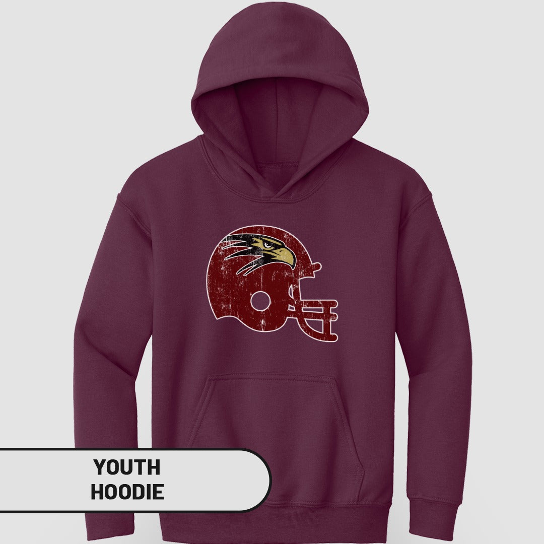 Vintage Football Helmet Youth Hoodie