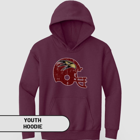 Vintage Football Helmet Youth Hoodie