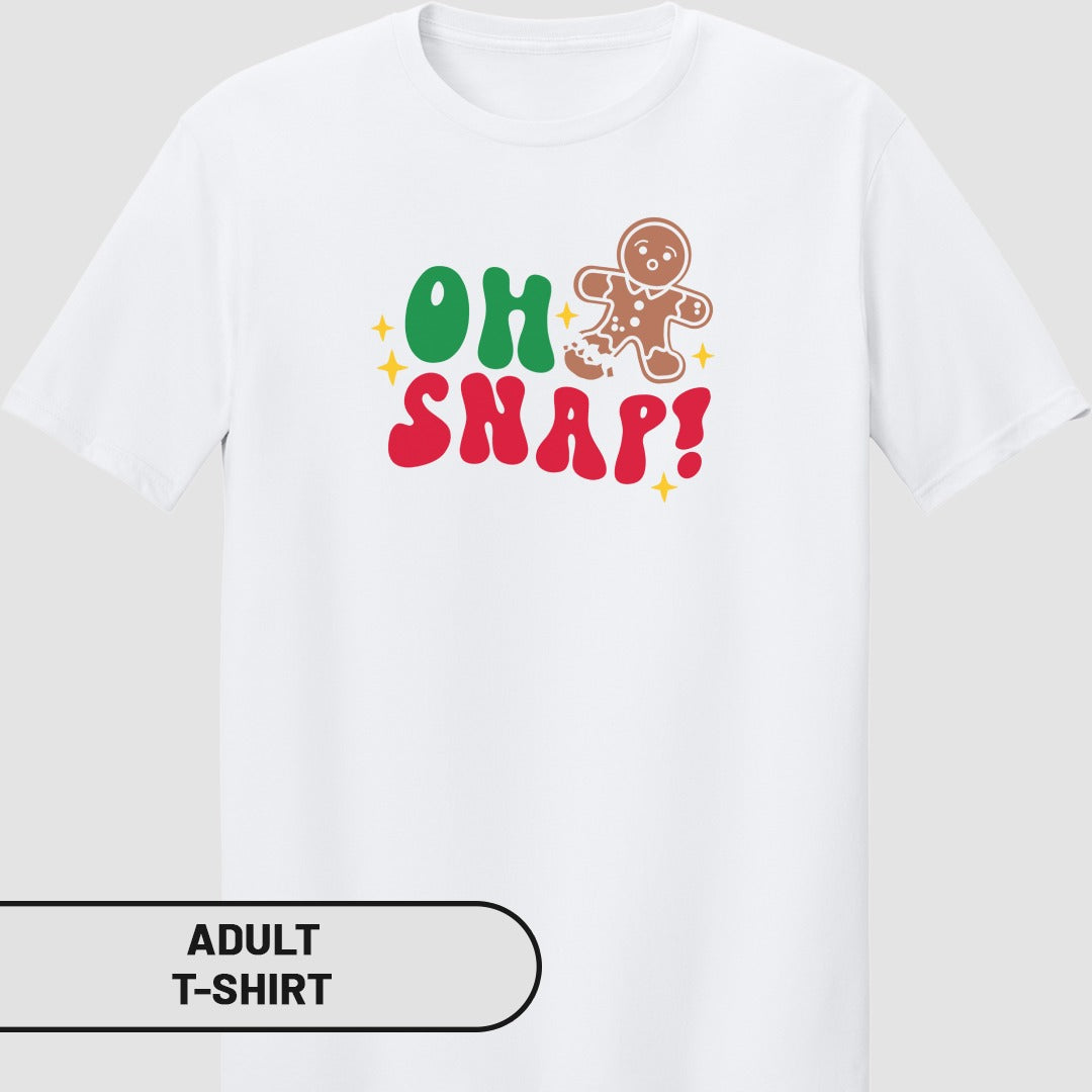 Oh Snap Gingerbread Man Adult T-Shirt