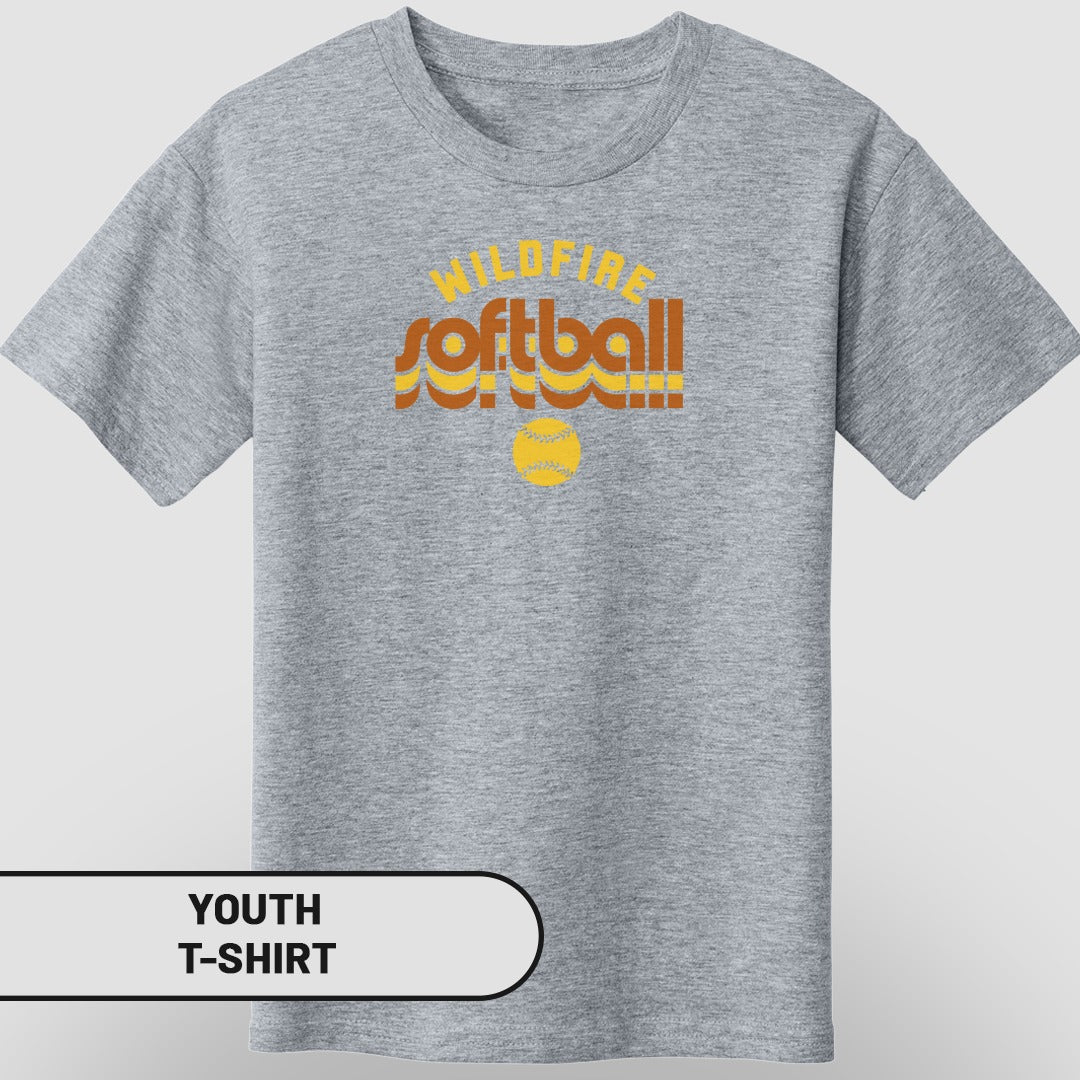 Youth Wildfire Softball Graphic Print T-Shirt