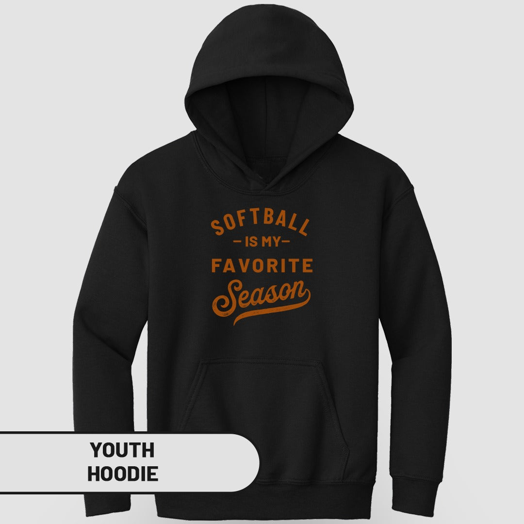 Softball Is My Favorite Season Youth Hoodie
