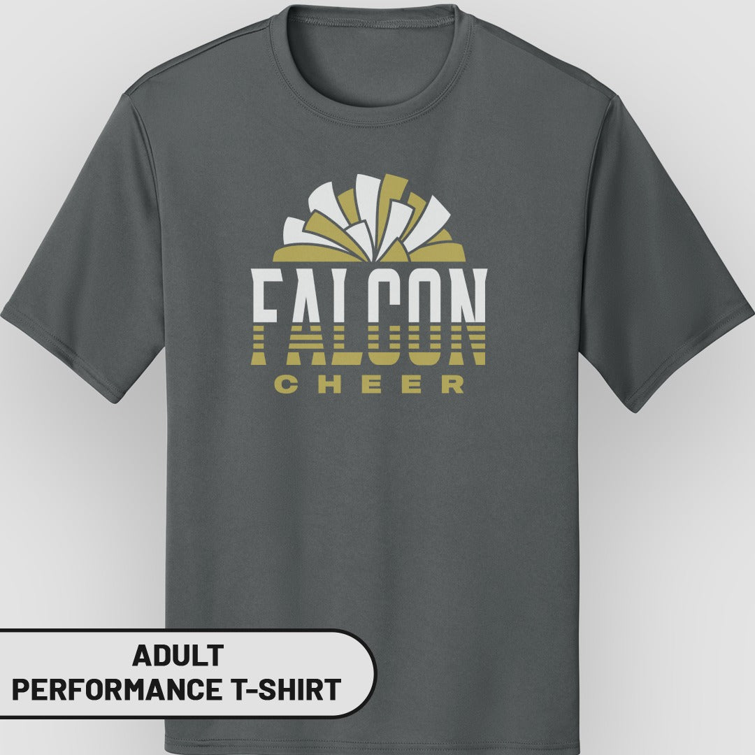 Falcon Cheer Design Adult Performance T-Shirt