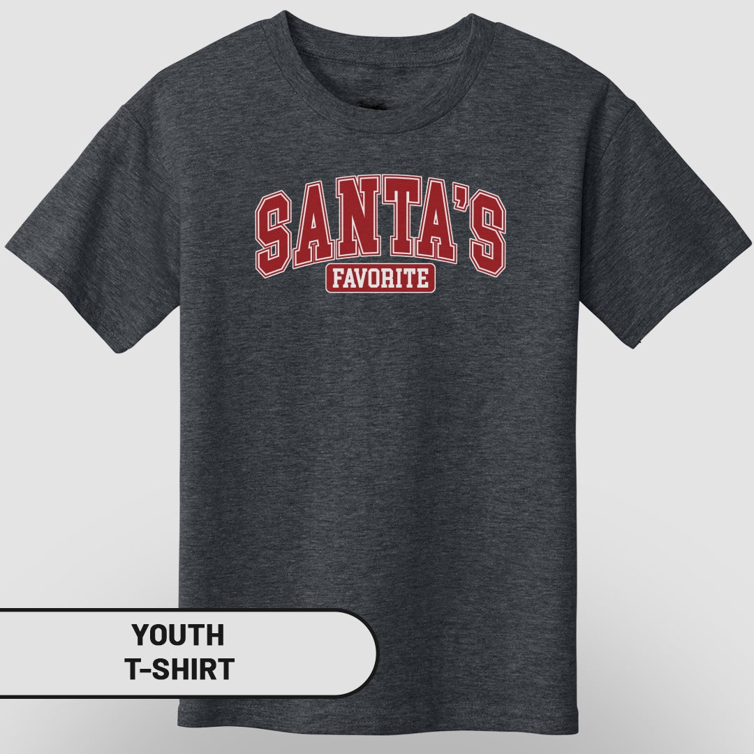 Santa's Favorite Youth T-Shirt Christmas Gift