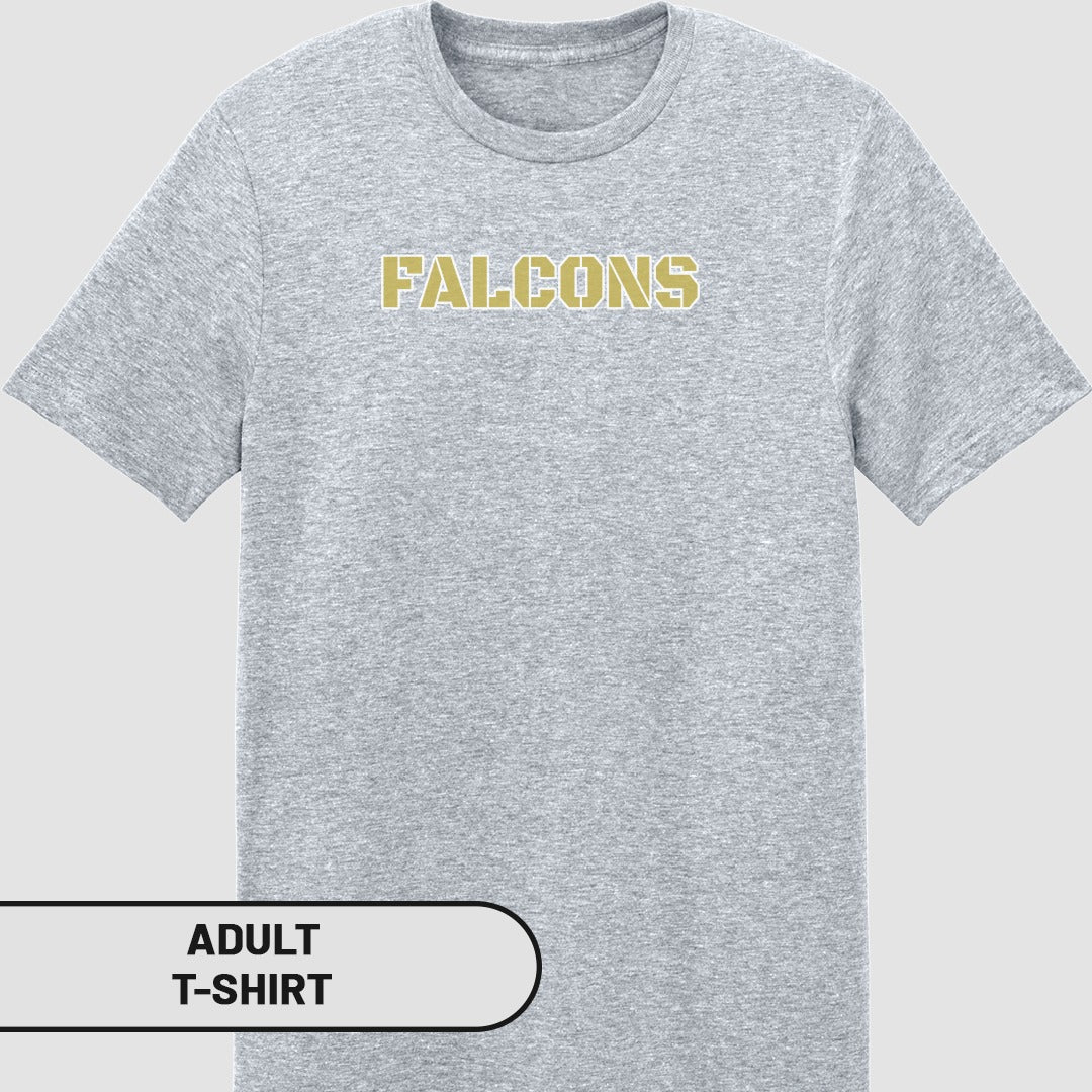 Falcons Adult T-Shirt with Bold Text Design