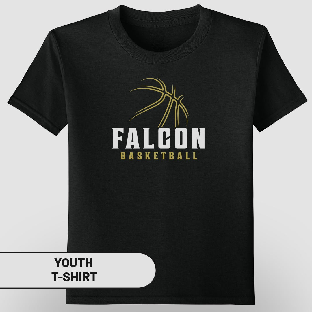 Falcon Basketball Youth T-Shirt for Sports Fans