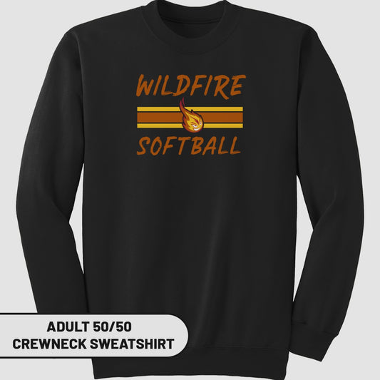 Wildfire Softball Adult Crewneck Sweatshirt