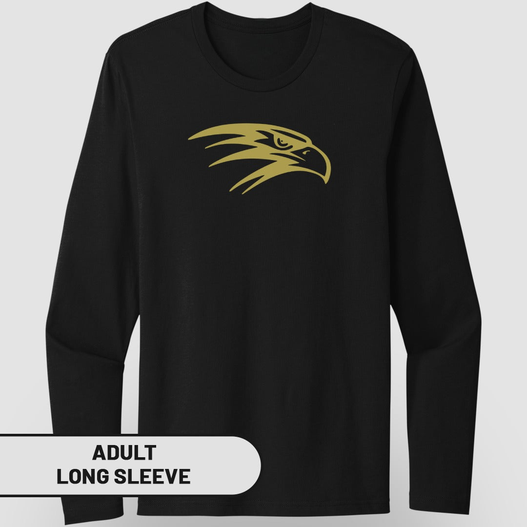 Black Long Sleeve with Gold Eagle Design Shirt
