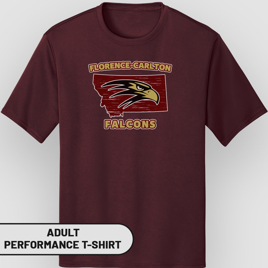Florence-Carlton Falcons Adult Performance T-shirt