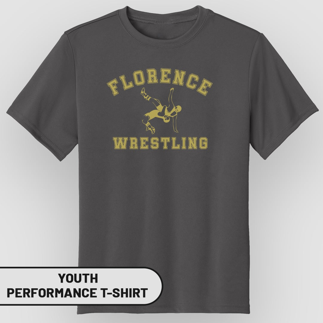 Florence Wrestling Youth Performance T-shirt