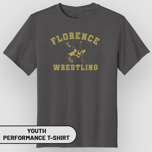 Florence Wrestling Youth Performance T-shirt