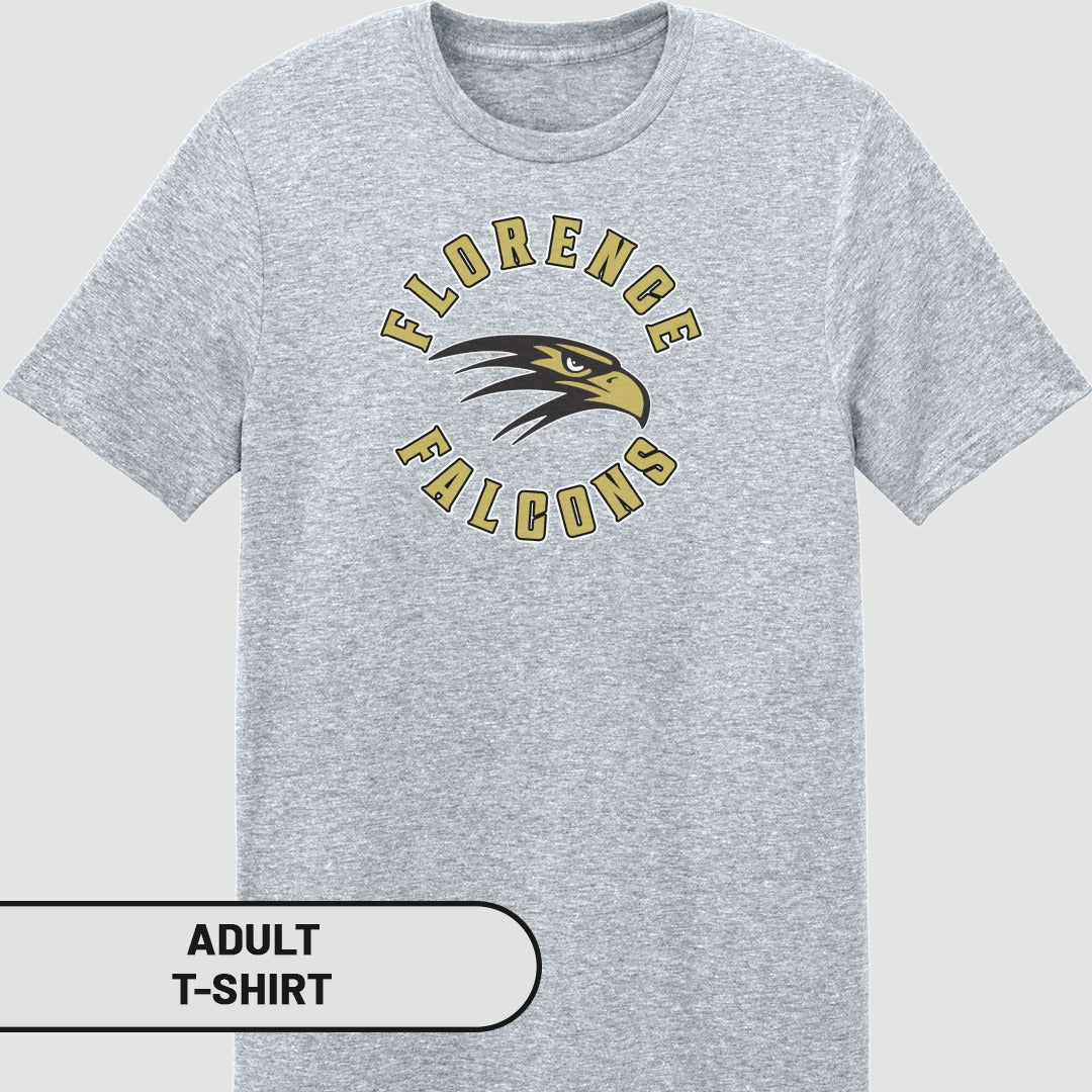 Florence Falcons Graphic Design Adult T-Shirt Product