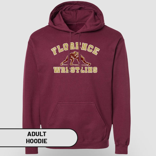 Florence Wrestling Graphic Printed Adult Hoodie