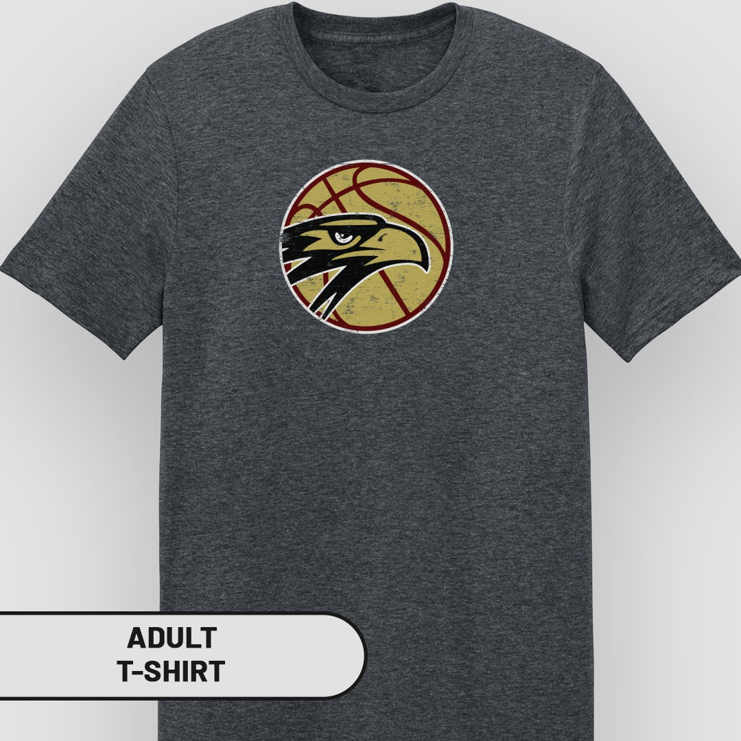 Vintage Basketball Hawk Design Adult T-shirt