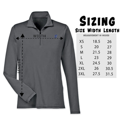 Infinity Design Co Adult 1/4 Zip Long Sleeve Classic "B" Left Chest Adult 1/4 Zip Performance Long Sleeve Shirt | BB005