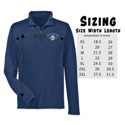 Infinity Design Co Adult 1/4 Zip Long Sleeve Personalized Name - Buccaneers Baseball Adult 1/4 Zip  Performance Long Sleeve Shirt | BB001