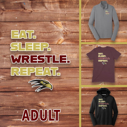 Infinity Design Co Adult Clothing Adult - Eat, Sleep, Wrestle, Repeat | FYW-002