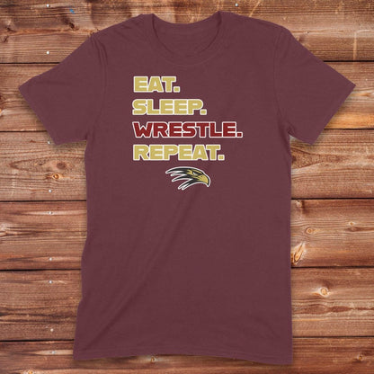 Infinity Design Co Adult Clothing Adult - Eat, Sleep, Wrestle, Repeat | FYW-002
