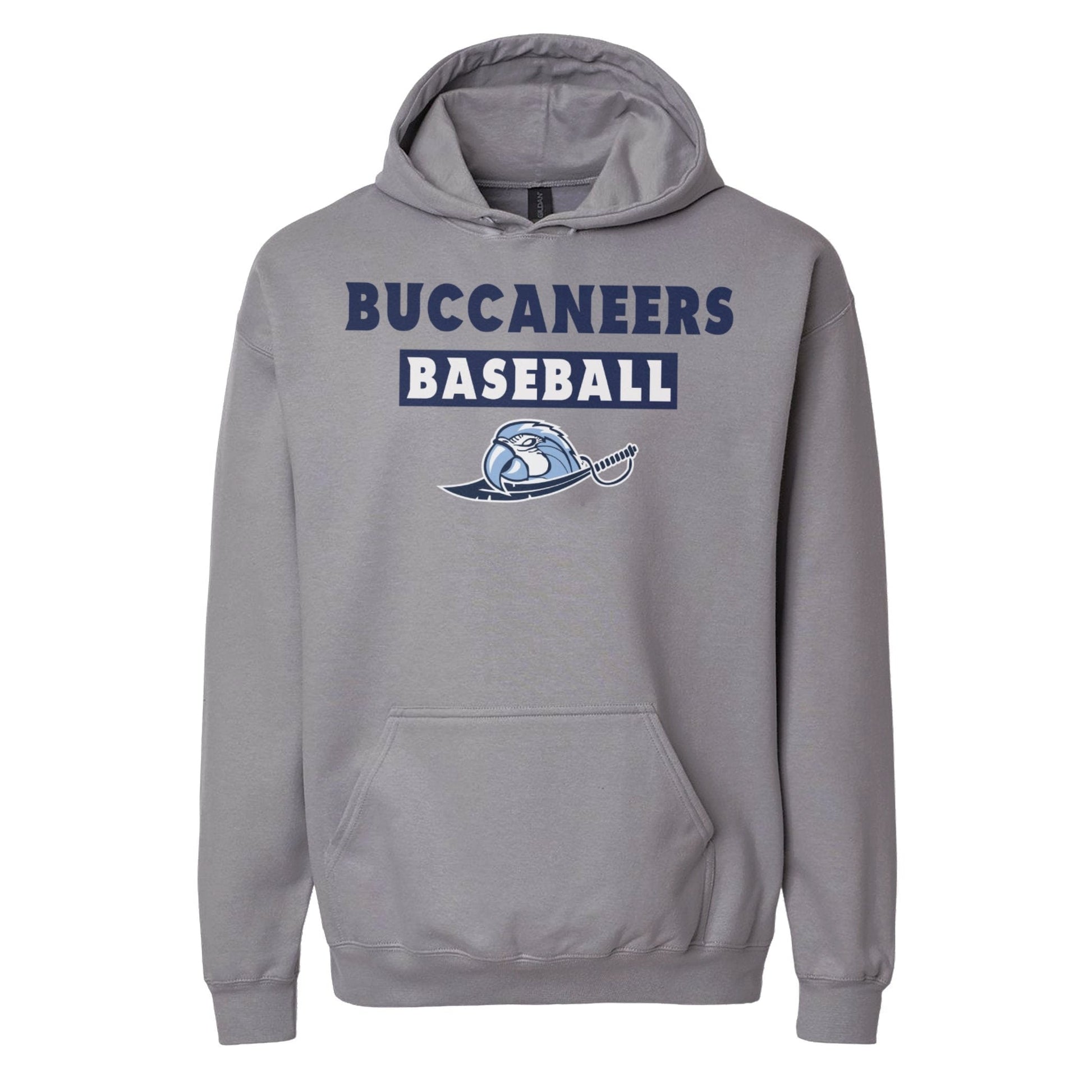 Infinity Design Co Adult Hoodie (Unisex) Buccaneers Baseball Rectangle Parrott Sabre Adult Hoodie | BB012