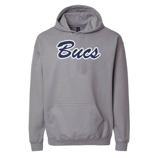 Infinity Design Co Adult Hoodie (Unisex) Classic 'Bucs' Script Navy & White Adult Hoodie | BB015