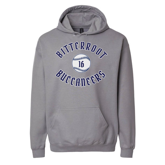 Infinity Design Co Adult Hoodie (Unisex) Personalized Number - Bitterroot Buccaneers Adult Hoodie | BB003