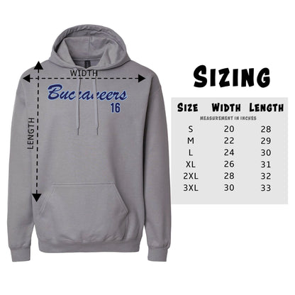 Infinity Design Co Adult Hoodie (Unisex) Personalized Number - Classic Buccaneers Adult Hoodie | BB006