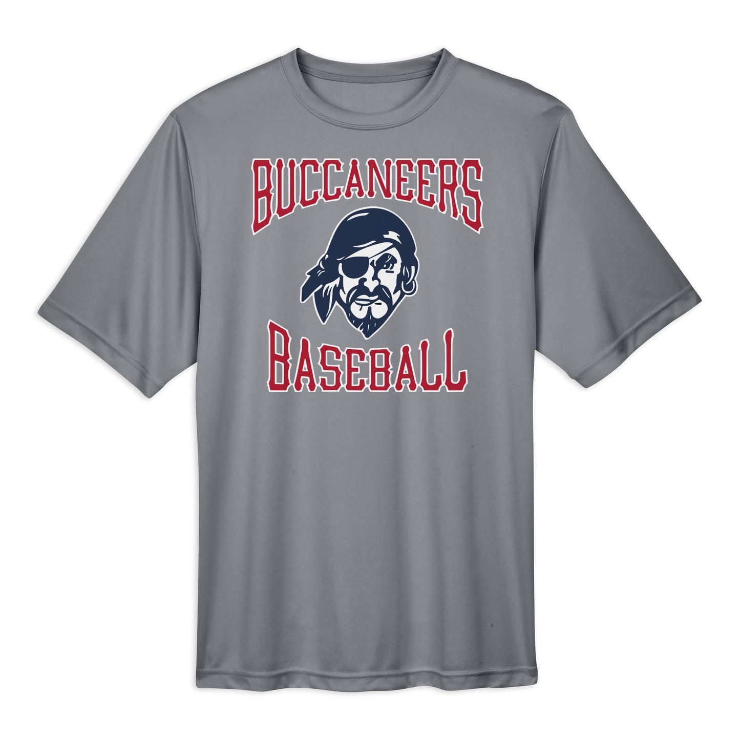 Infinity Design Co Adult Performance T-Shirt (Unisex) Traditional Buccaneers Baseball Adult Performance T-Shirt | BB013