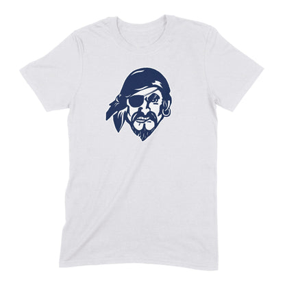 Infinity Design Co Adult T-Shirt (Unisex) Bucs Navy Blue Pirate Head Adult T-Shirt | BB008