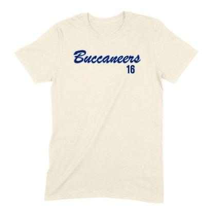 Infinity Design Co Adult T-Shirt (Unisex) Personalized Number - Classic Buccaneers Adult T-Shirt | BB006