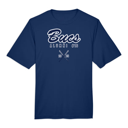 Infinity Design Co Adult T-Shirt (Unisex) Personalized Number & Year - Bucs Alumni Exclusive Adult Performance T-Shirt | BBA002