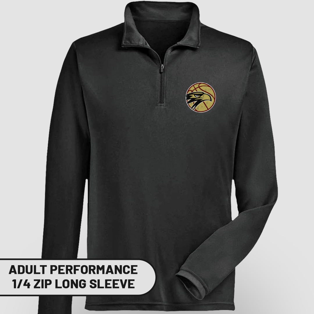 Adult Performance 1/4 Zip Long Sleeve Shirt Sportswear