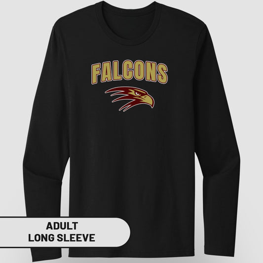 Falcons Logo Adult Long Sleeve T-Shirt